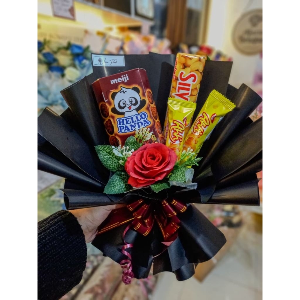 [Ready] Buket Mini/Buket Coklat Silverqueen/Buket Snack/Buket Hadiah  - Alfazza Florist Palembang