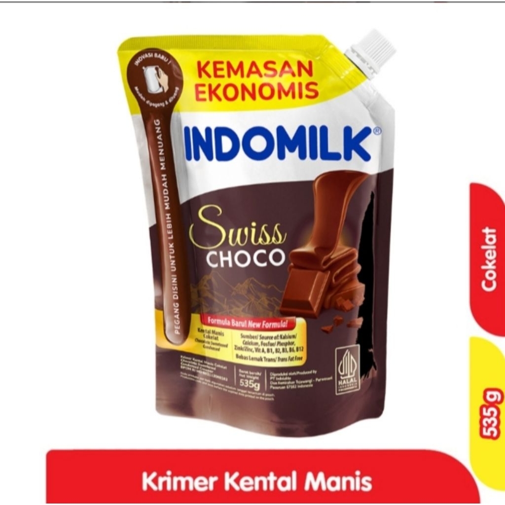 INDOMILK SKM POUCH PUTIH/COKLAT 535GR