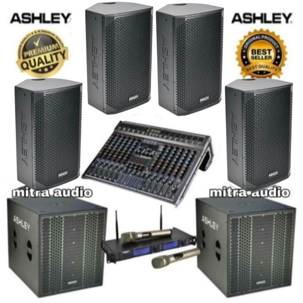 Paket Soundsystem Ashley Aktif 4 Buah Speaker 12 Inch Subwoofer Ashley Aktif 15 Inch