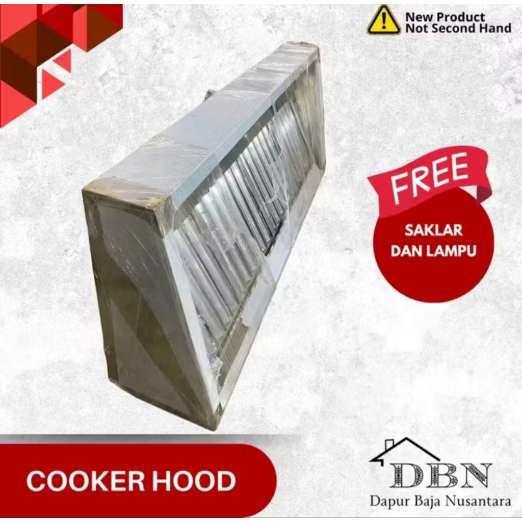 Cooker Hood Include Ducting dan kipas Stainless