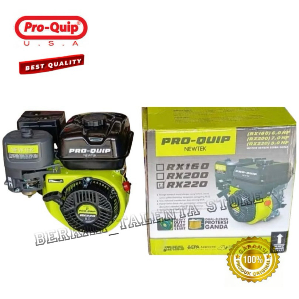 Pro-Quip RX160 6Hp / RX200 7Hp / RX220 8HP Mesin Penggerak Serbaguna Original Pro-Quip