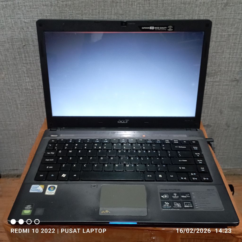 Laptop Acer Aspire 4810T windows 8.1 prosesor Intel Centrino Ram4gb DDR3 HDD320gb Mesin Normal Teste