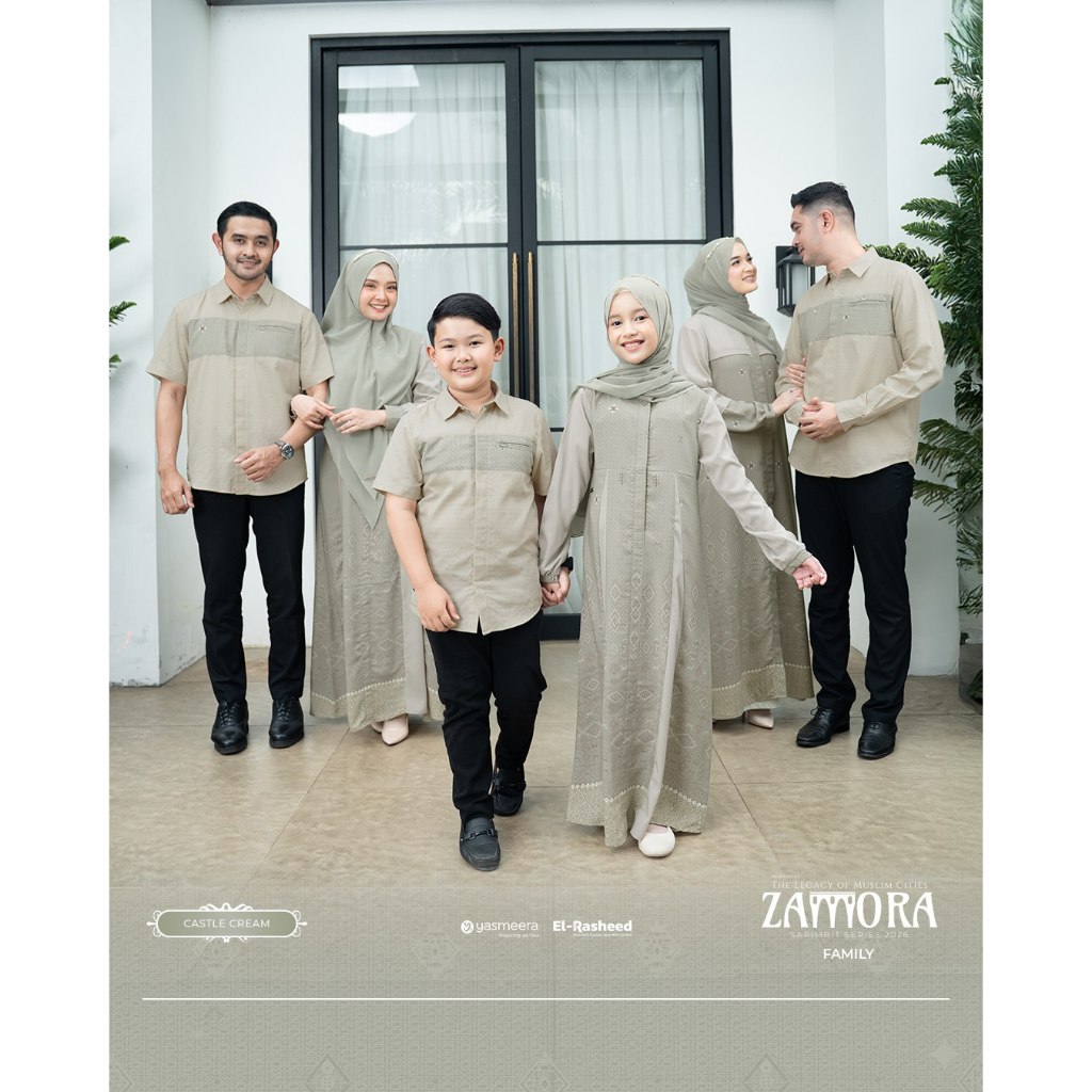 Sarimbit Keluarga 2026 Terbaru Sarimbit Yasmeera Terbaru 2026 ZAMORA CASTLE CREAM Couple Keluarga Le