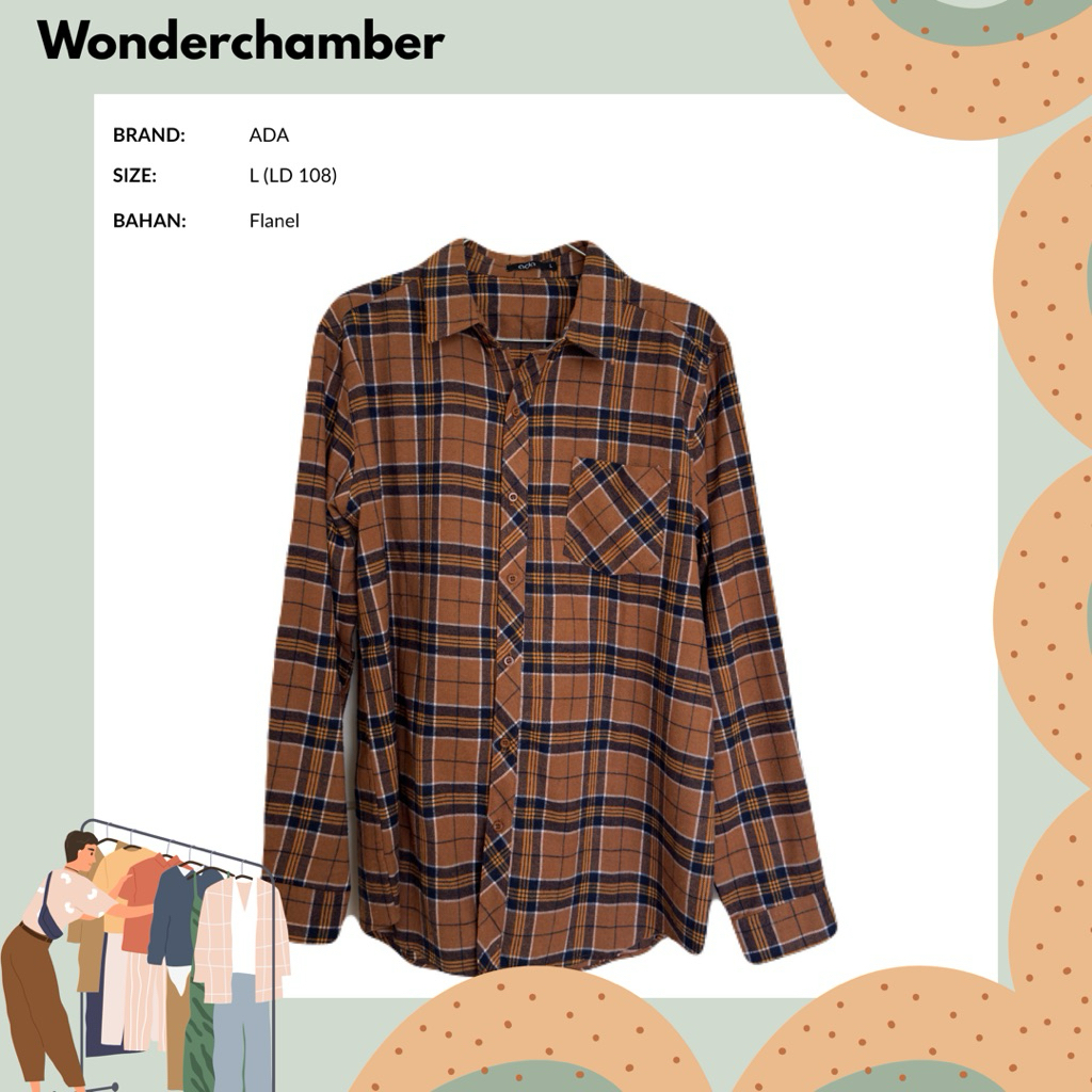 Plaid Shirt Kemeja Pria Kondisi Mulus Hanya 50 Ribu Rupiah