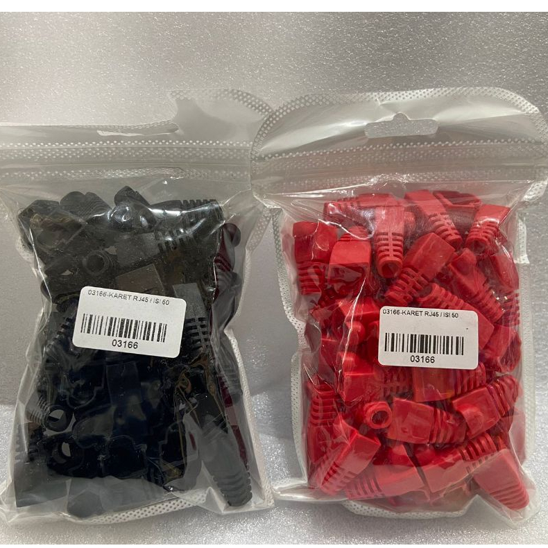 Modular Karet RJ45 / Karet Modular RJ45 1 Bungkus ( Isi 50 Pcs ) - 03166