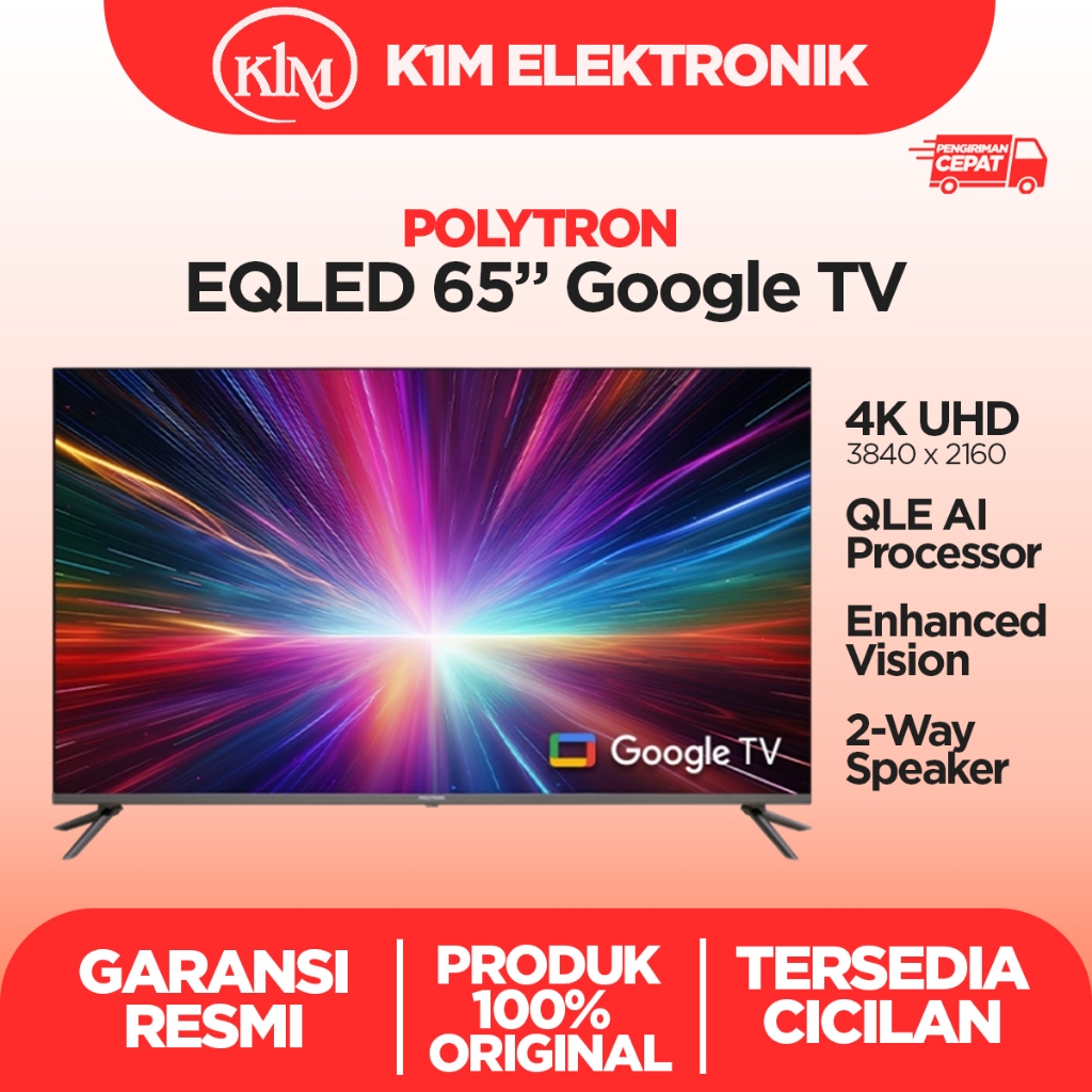 LED TV 65 INCH POLYTRON GOOGLE TV UHD PLD-65QG9029