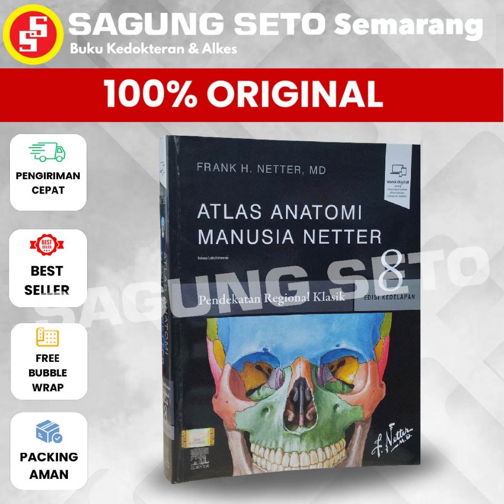 BUKU ATLAS ANATOMI MANUSIA NETTER EDISI 8 - PENDEKATAN REGIONAL KLASIK