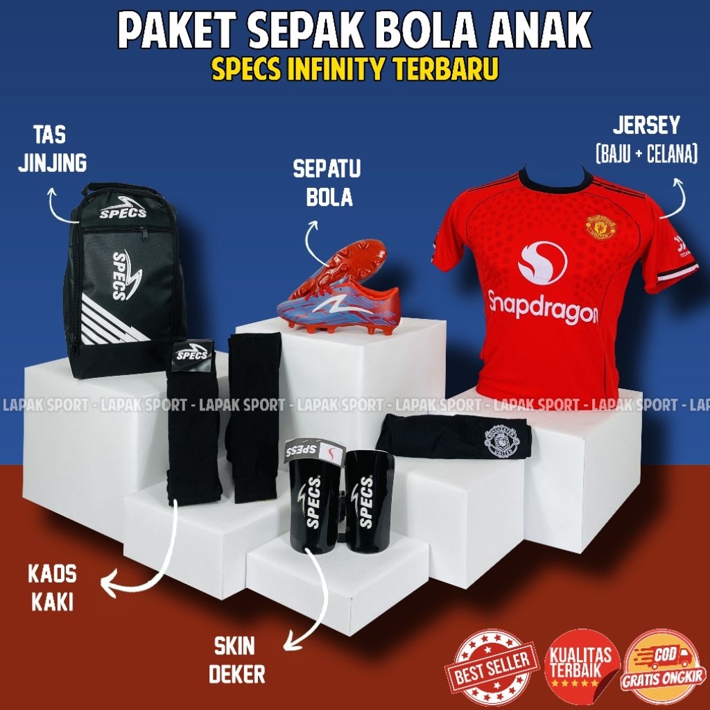 Paket Sepatu Bola Anak Specs Infinity Terbaru Paket Komplit Sepatu Sepak Bola Anak Specs Lengkap Ter