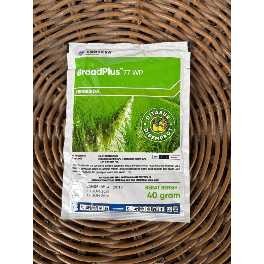 BroadPlus 77 WP 40gr – Herbisida Padi Ampuh Basmi Gulma | Ditabur & Disemprot