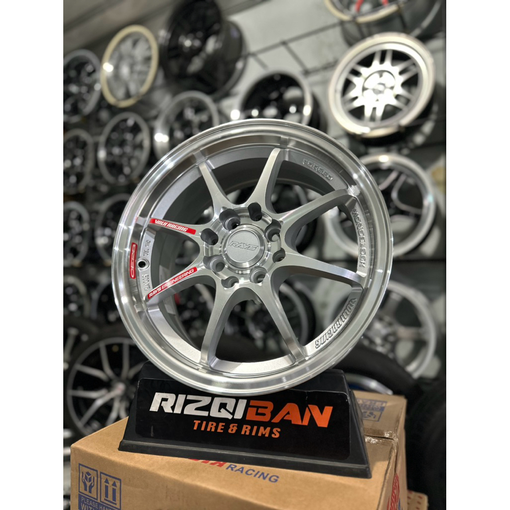 velg ce28 r15 full polish by YUSTA lebar 6,5 et42 kondisi baru