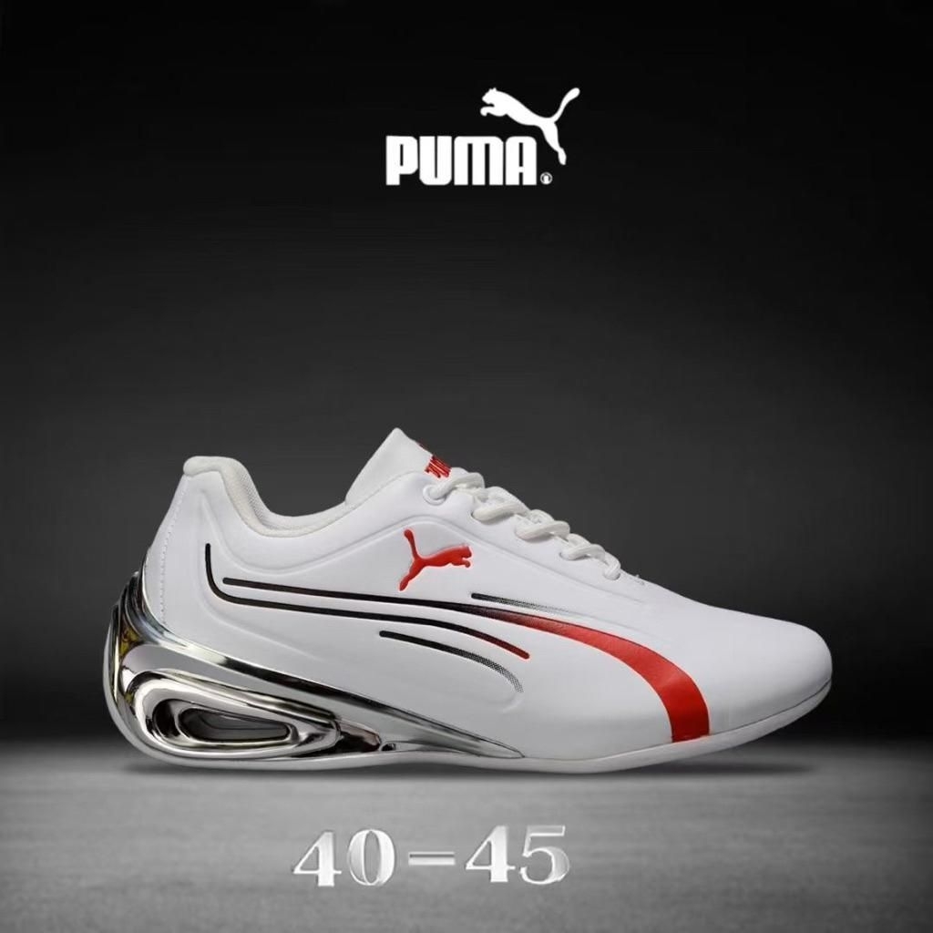 Sepatu Puma Sneakers Pria White/Red