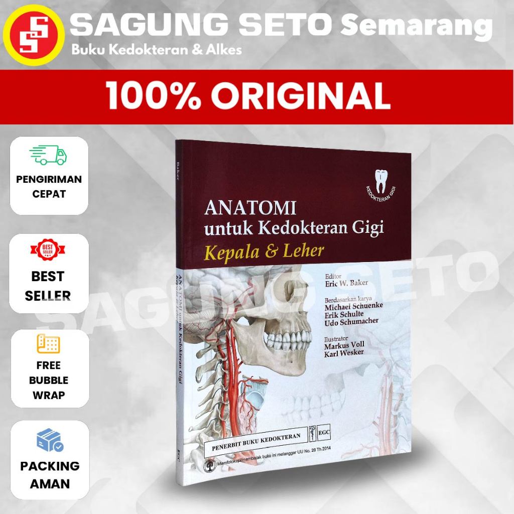 BUKU ANATOMI UNTUK KEDOKTERAN GIGI KEPALA DAN LEHER - BAKER