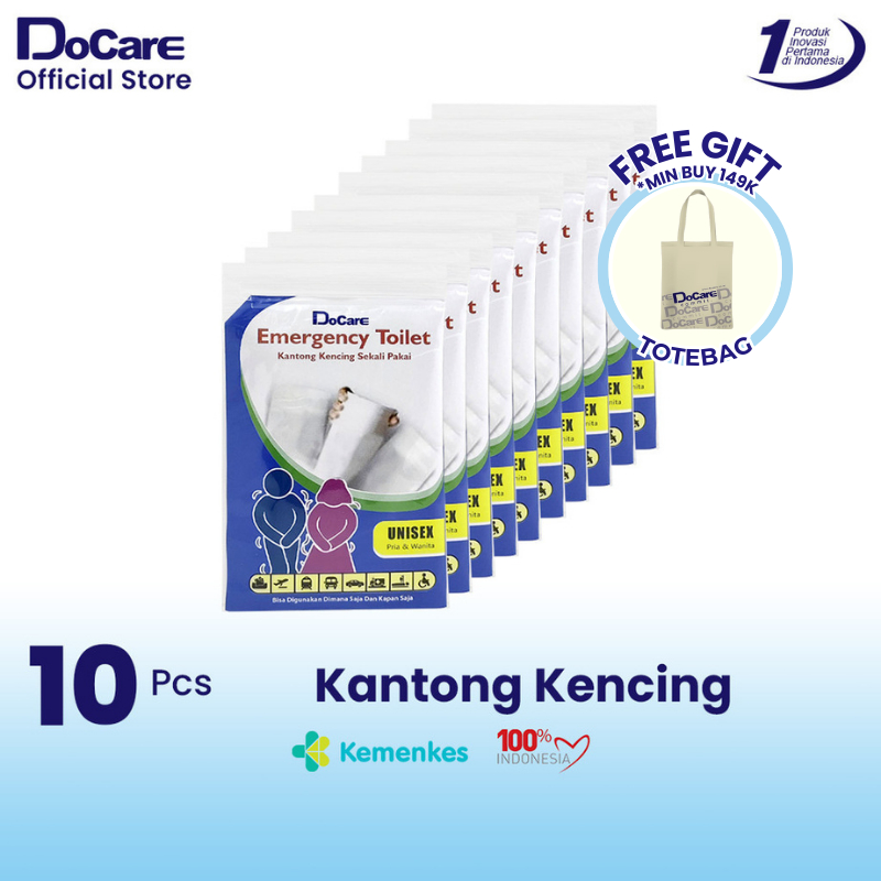 [BUNDLING 10 PACK] - DoCare Kantong Kencing Sekali Pakai Urine Wet Bag Alat Pipis Portable Umrah dan