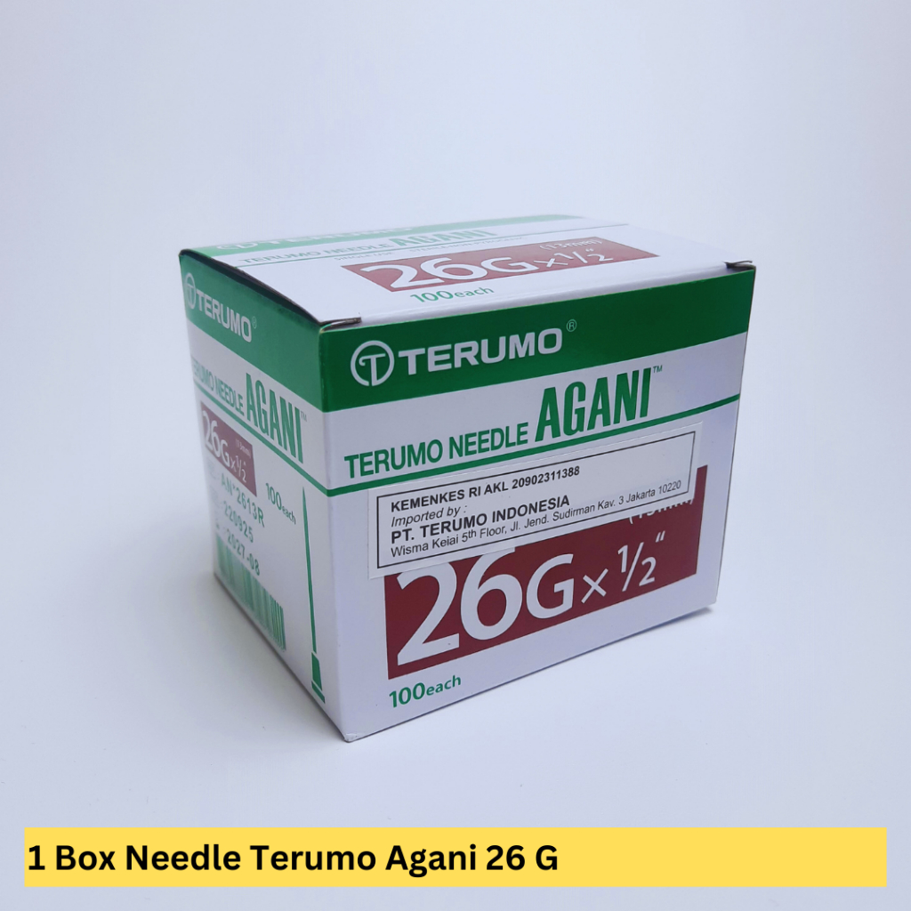 Needle 26G Terumo Box 100 Pcs / Needle Terumo 26 G AGANI