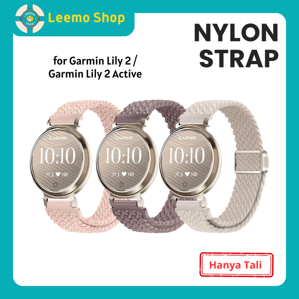 Strap Nilon Smartwatch Garmin Lily 2 Magnetic – Tali Jam Tangan jam tangan wanita Nilon Garmin Liliy