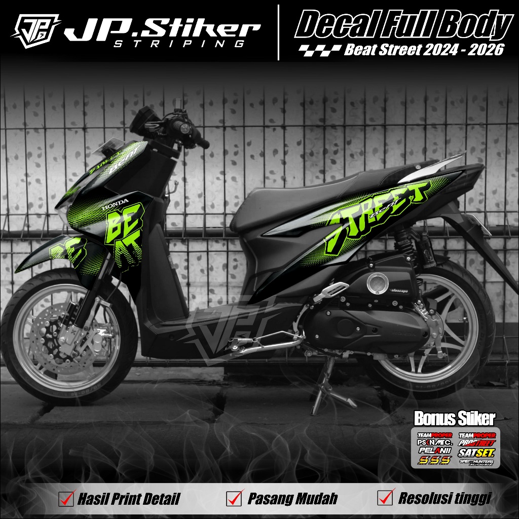 Decal Stiker Beat Deluxe CBS STREET 2024 2025 Full Body - Sticker Dekal Modifikasi Variasi Honda Bea