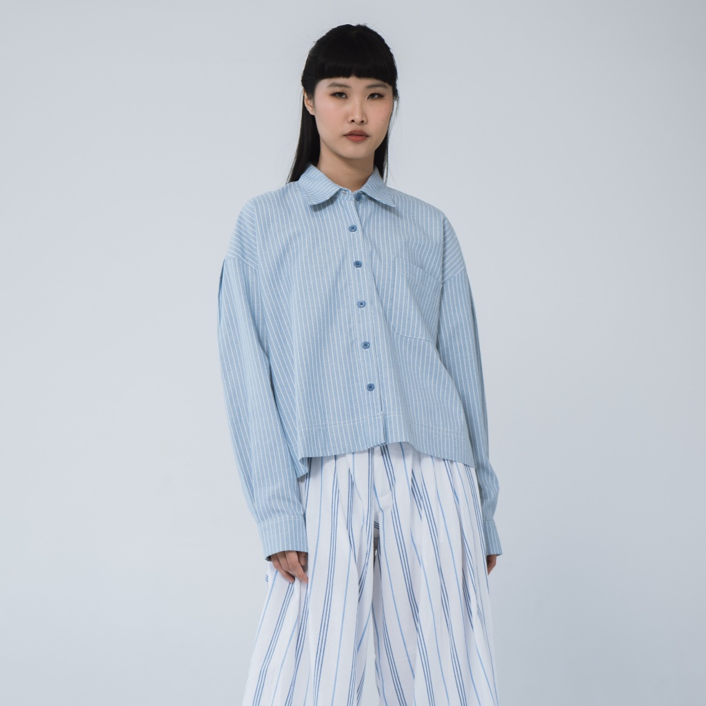 Nymph Crop Kyomi Kemeja Wanita