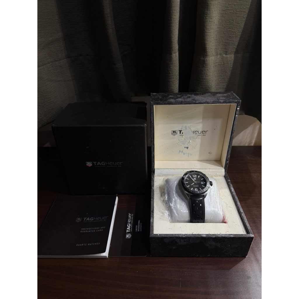 Jam Tangan Tag Heuer Formula 1 Black Rubber Quartz Fullset 2016 WAZ1110