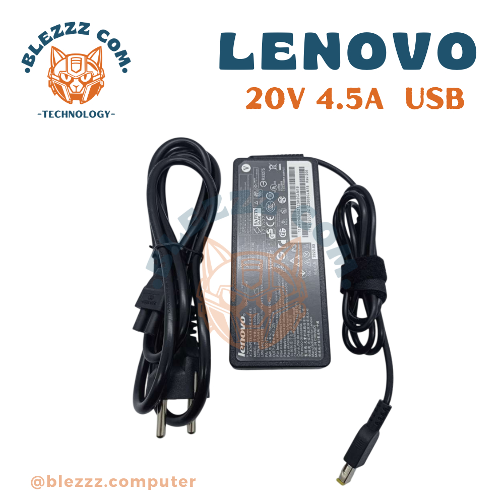 Charger Adaptor Laptop Lenovo 20V 4.5A (USB) 90W