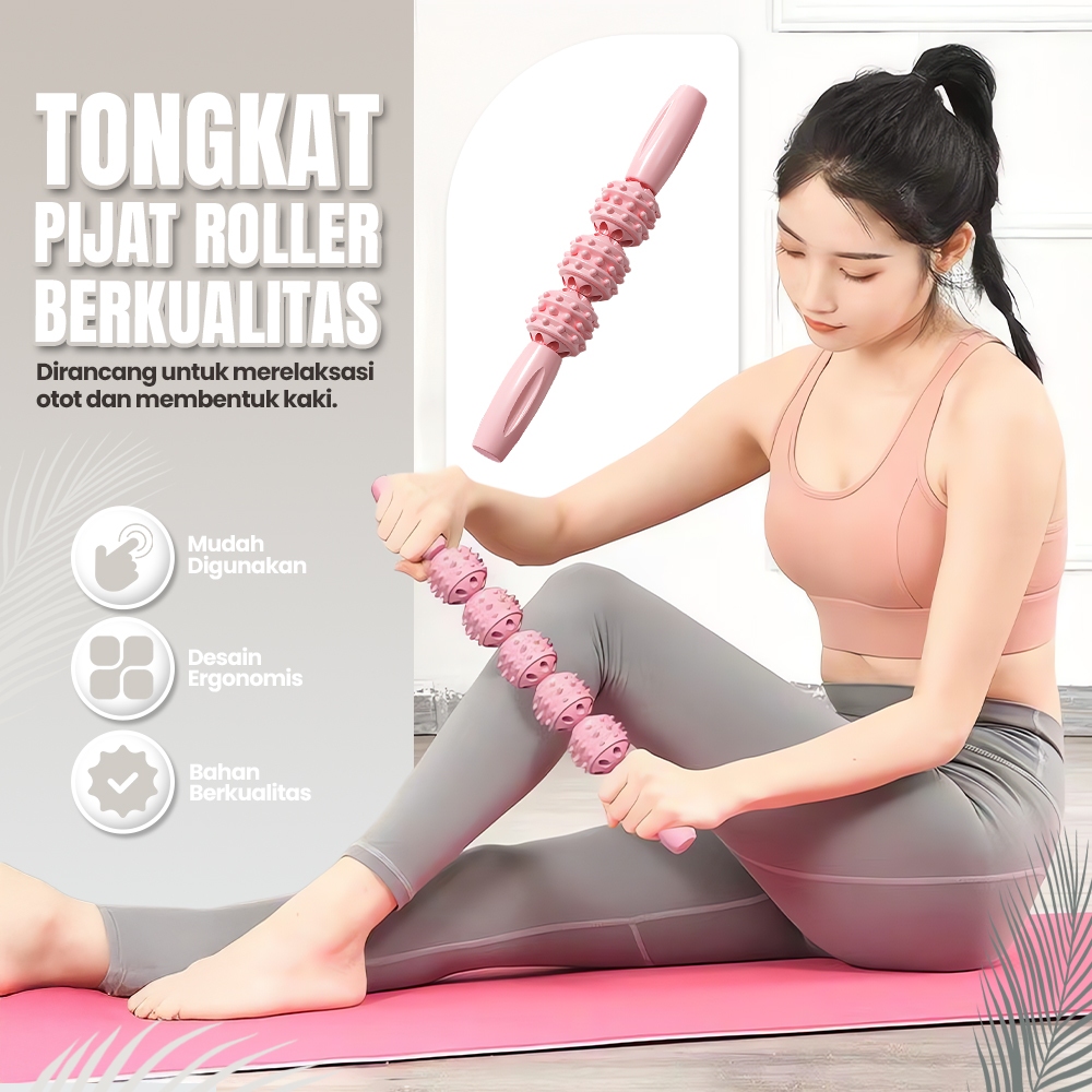 Alat Terapi Pijat Roller Punggung Pijat Rolling Putar Gerigi