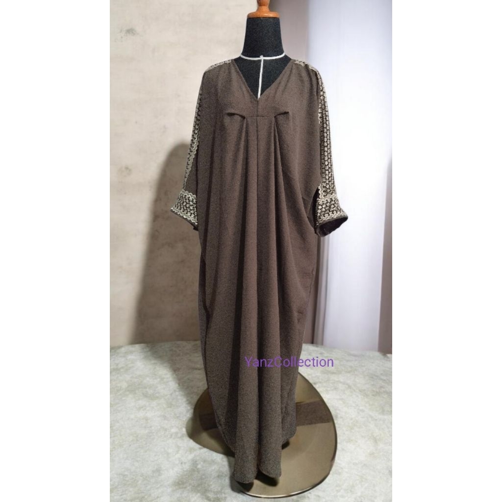 Melia Kaftan / Kaftan Wanita / Dress Mahogany/ Fashion Muslim / Casual