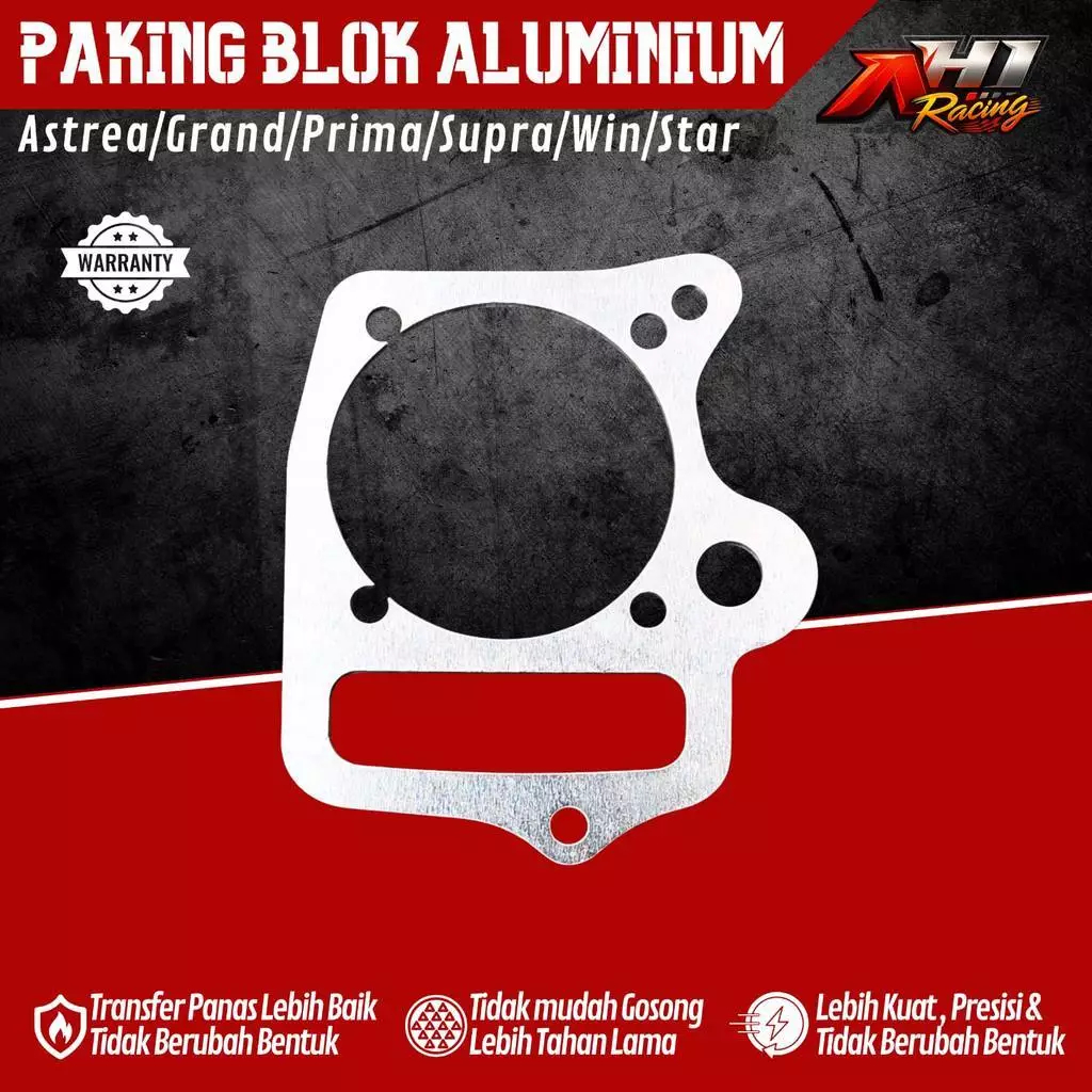 Paking Alumunium Blok Plendes Buring Stroke Astrea Grand Supra Prima Star Win Supra X Diameter 60mm 