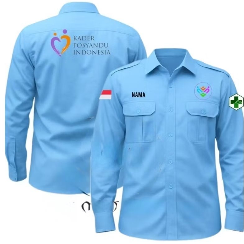 ready stok full bordir kemeja kader posyandu baju kader posyandu seragam kader posyandu kemeja kerja