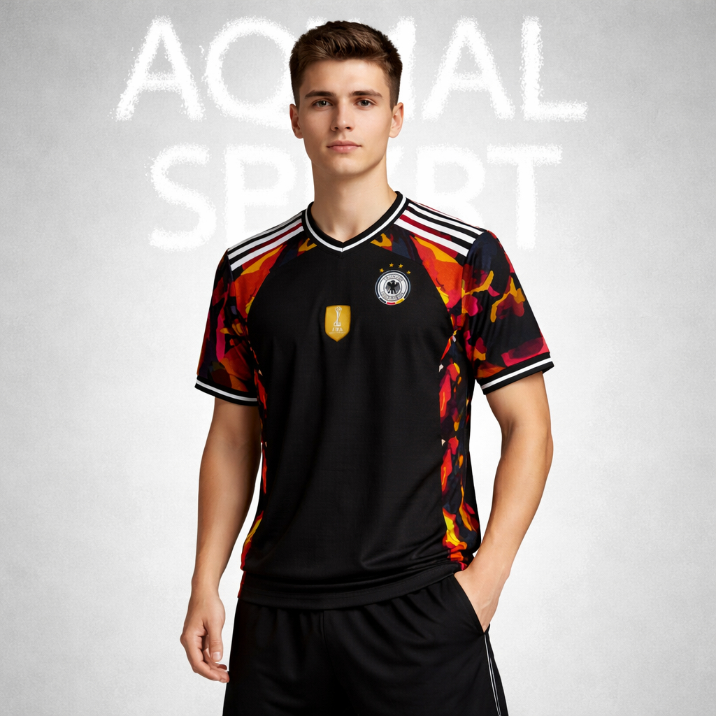 Jersey Bola Timnas Jerman Retro 2017-2026 - Custom Nama & Nomor Punggung - Bahan Dryfit Premium