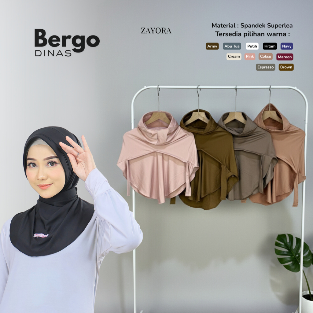 ZAYORA - Hijab Bergo Dinas Polwan | Hijab Polwan | Hijab Polwan