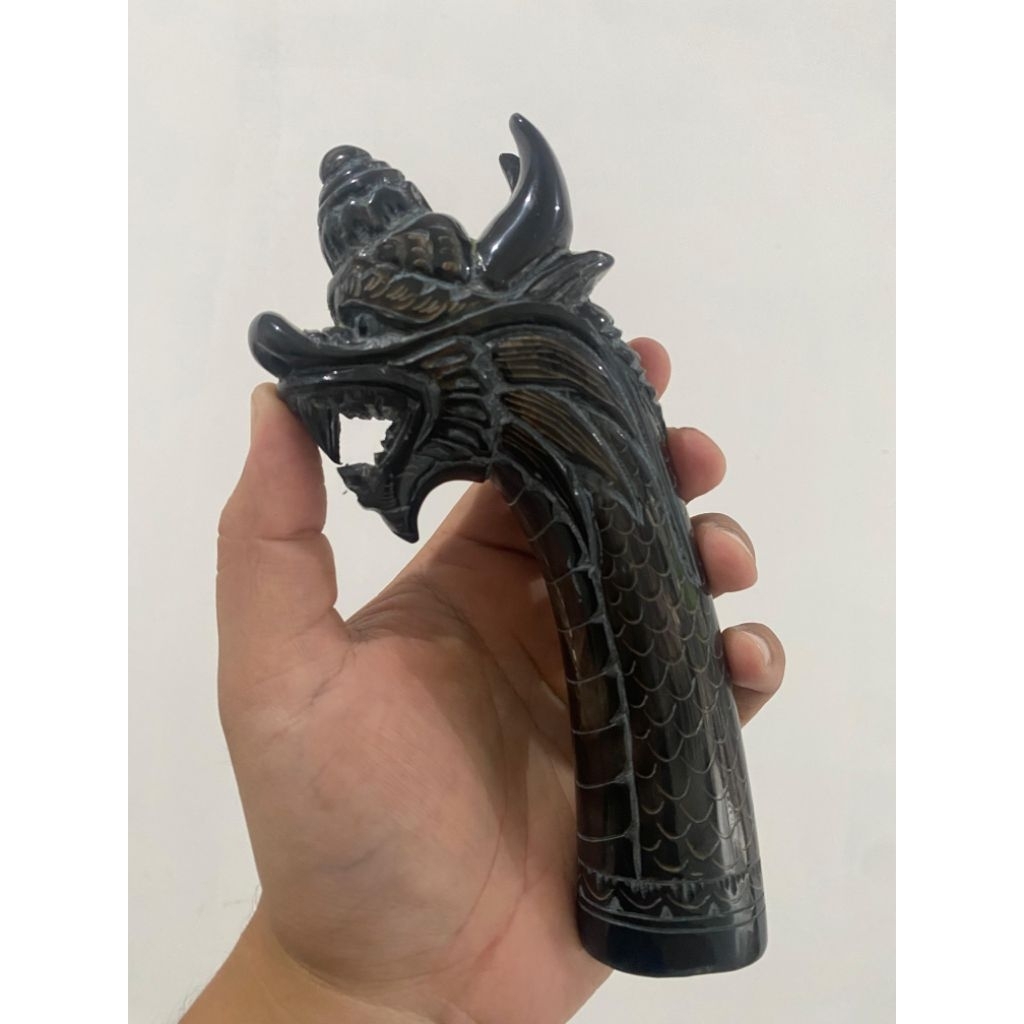 Gagang BedogGolok Tanduk Kerbau Ukirnaga