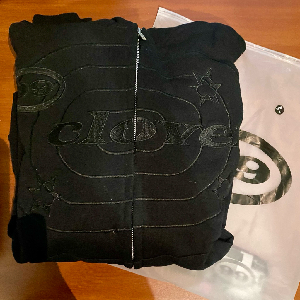 unused 99clover zip zipper hoodie black L size