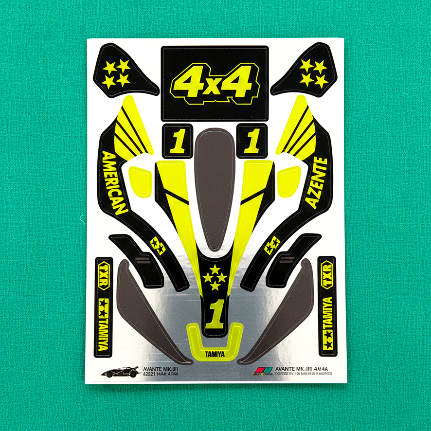 Stiker Azente - Body Hitam Kombinasi Gold - Chome Metallic