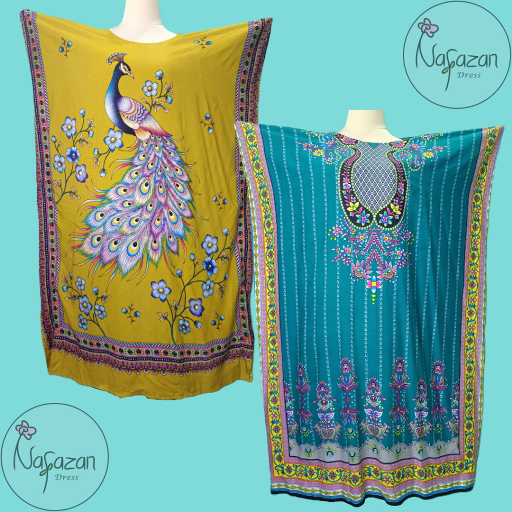 Batik Sumi Daster Kelelawar Kalong Lowo Jumbo LD 130 Rayon Premium Nyaman Motif Merak Bangkok