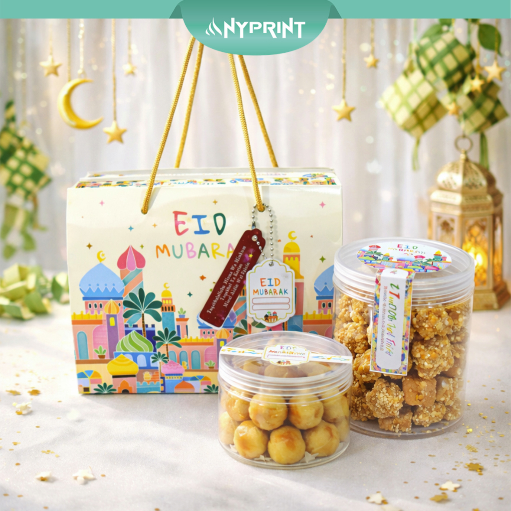 ANYPRINT BOX HAMPERS RAMADHAN BOX SOUVENIR LEBARAN IDUL FITRI KOTAK HAMPERS PAPER BAG TALI PREMIUM