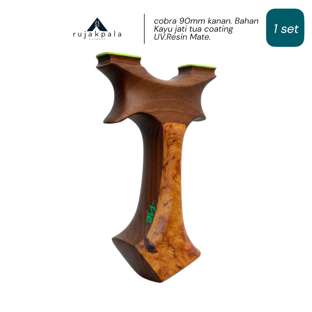 ketapel kayu laminasi tip micarta - cobera by lab slingshot