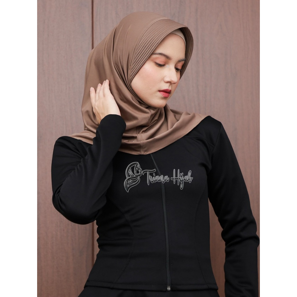 Hijab Instan Bergo Shafira Jilbab Sport Olahraga Jersey Premium