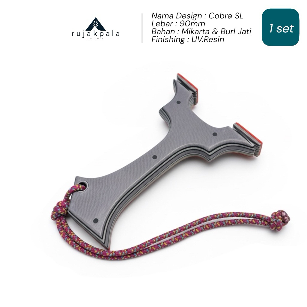 lab slingshot - ketapel premium micarta laminasi kayu / cobra SL