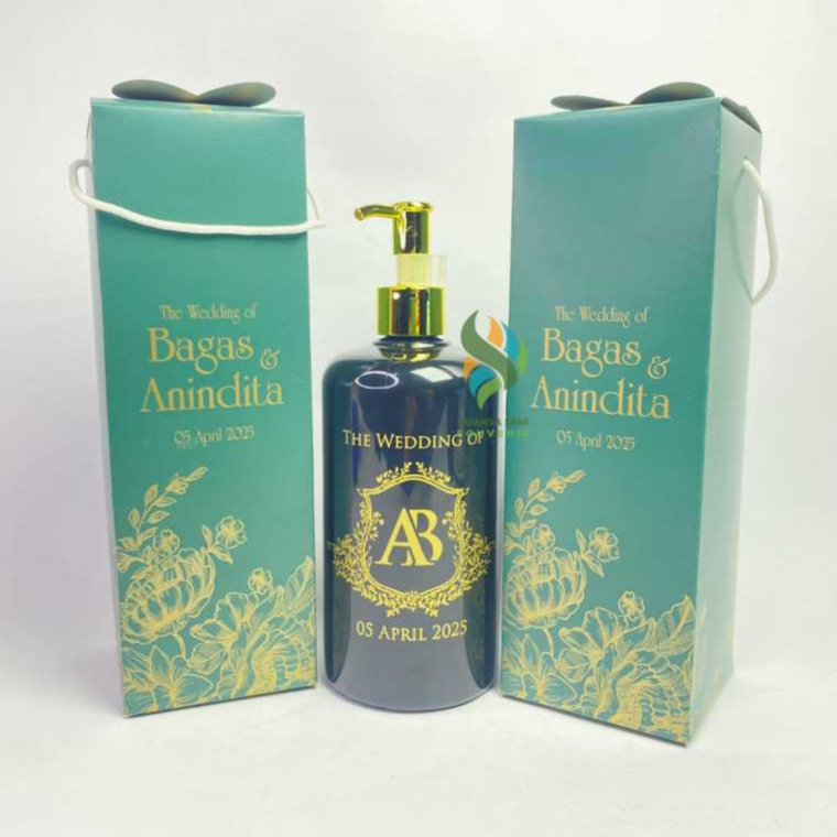 Souvenir Sablon Botol Dispenser Soap Dispenser Tekan Sabun Cair Dispenser Botol Plastik Refill Hitam