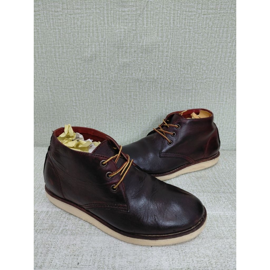 Hawkins chukka boot coklat tapak putih size 39 insole 24.5 cm