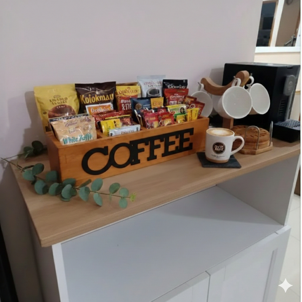 Rak Kopi Sachet Rak Coffee Minimalis Dekorasi Rumah