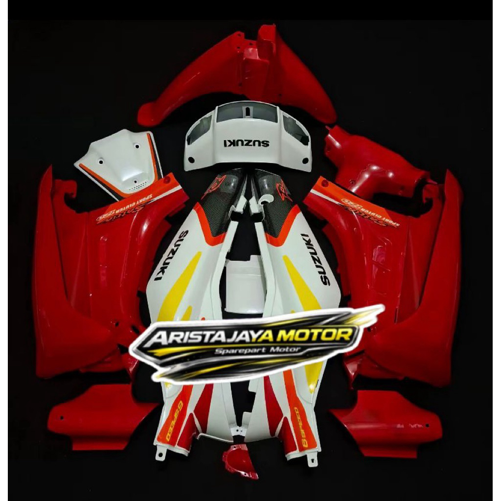 Body Set satria Lumba Merah Putih Cover Body Satria Lumba Merah Putih