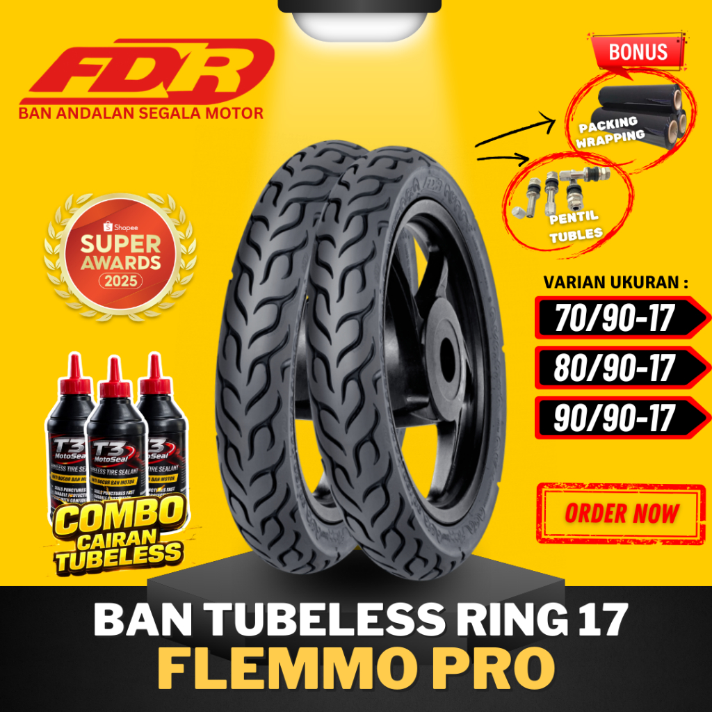 [READY COD] BAN FDR FLEMMO PRO RING 17 / BAN FDR TUBELESS TUBLES RING 17 ( 70/90-17 / 80/90-17 / 90/