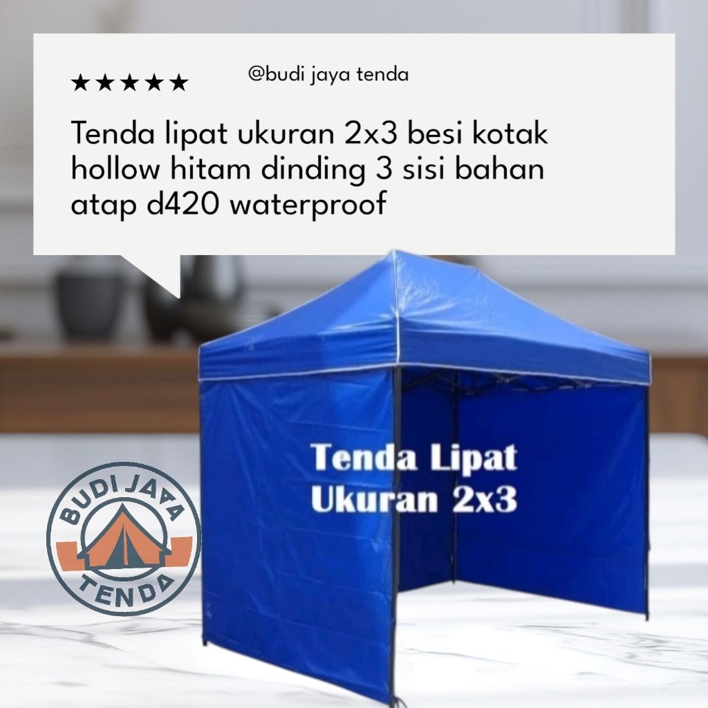 TENDA LIPAT CAHAYA MATIC UKURAN 2X3 HOLOW HITAM  DINDING 3 SISI
