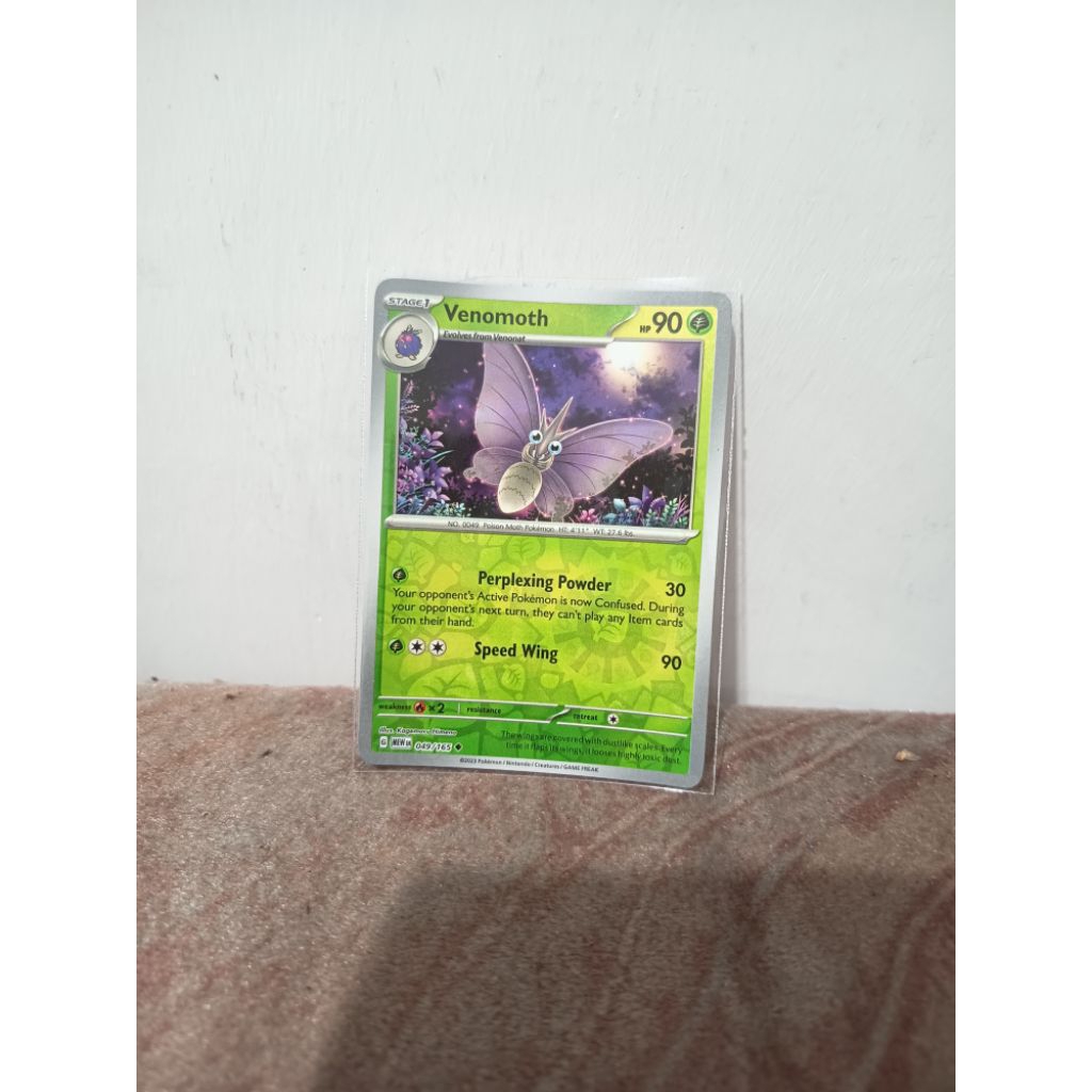 kartu pokemon original holo reverse (Venomoth)