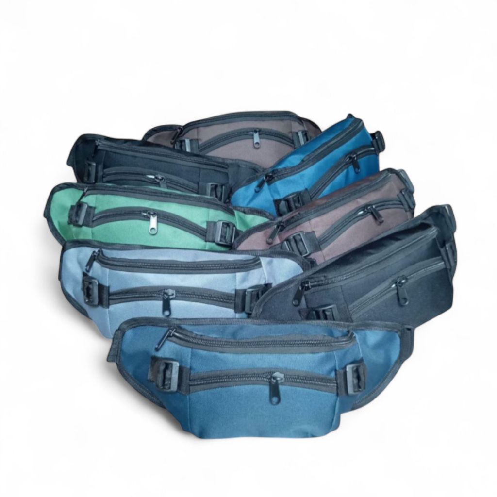 Tas Pinggang Selempang Pria/Wanita Paket Usaha Random Dan khusus Warna hitam 1 Paket Isi 12 Pcs