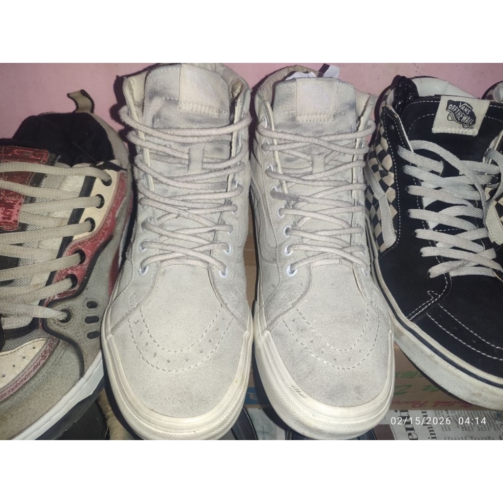 Sepatu Vans Sk8 Hi Grey Original