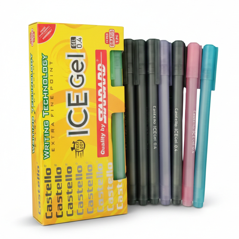 [1 Pack] Pulpen Bolpoint Standard Ice gel 0.4 mm