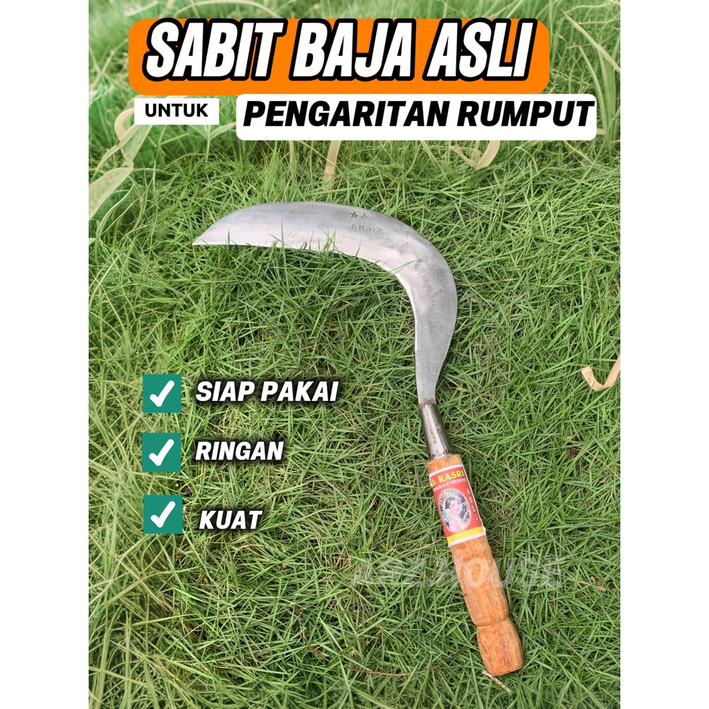 Sabit Rumput Baja asli  Untuk Pengaritan Rumput dan Rambanan ( KASRI PUTIH & HSS BAJA SELENDANG )