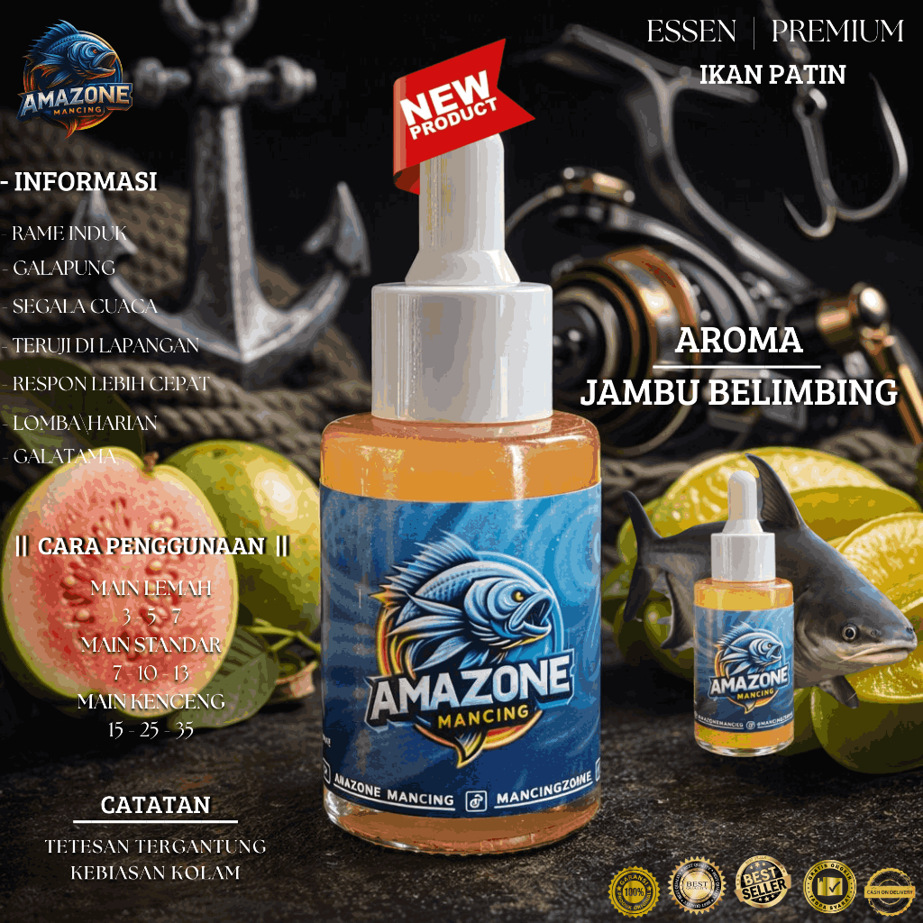Essen Oplosan Ikan Patin || Aroma Jambu Belimbing || Kualitas Premium || Rame-Induk || Variant 30ML-