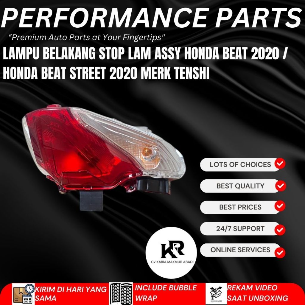 TENSHI LAMPU BELAKANG STOP LAMP MOTOR HONDA BEAT 2020/HONDA BEAT STREET 2020